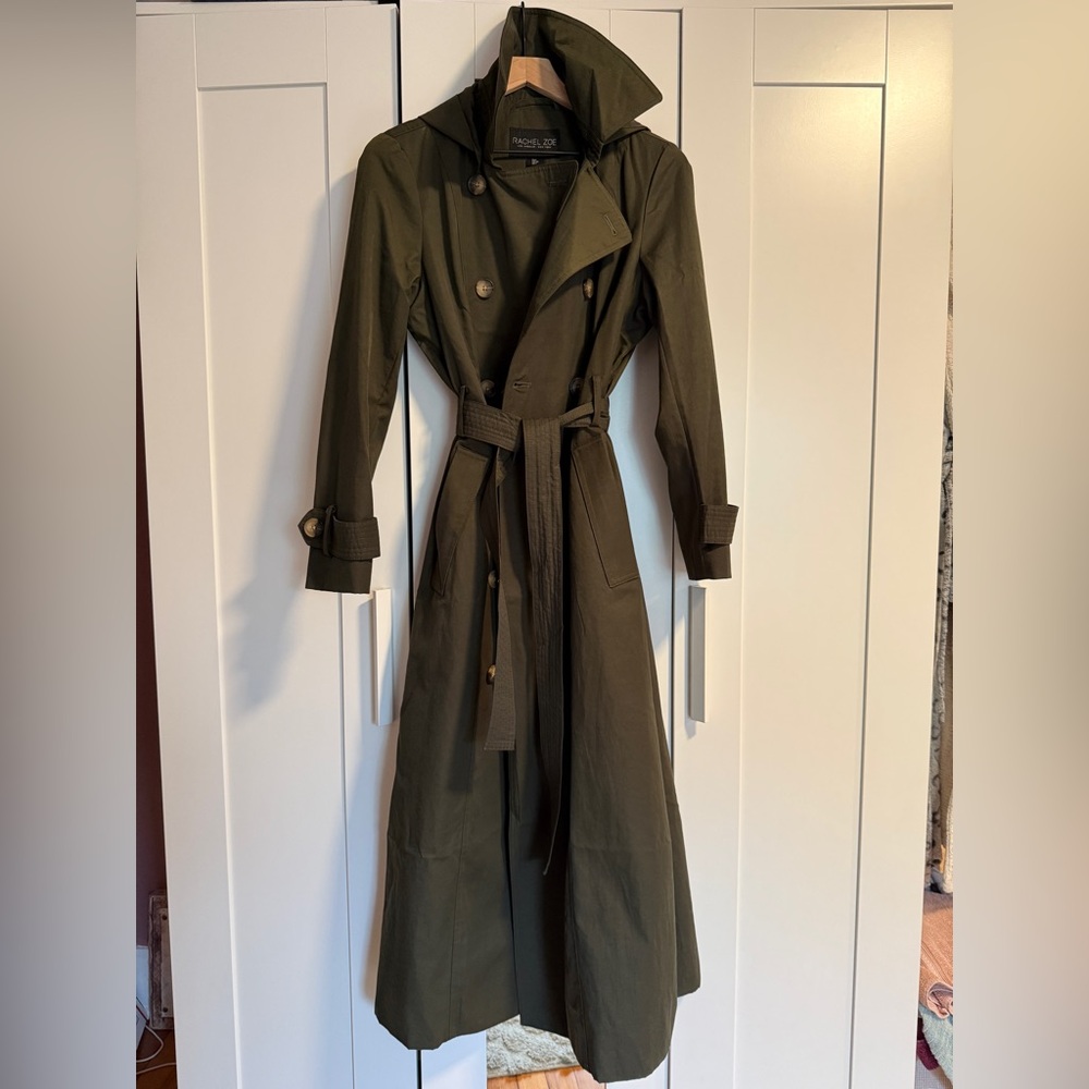 Rachel Zoe Women's Olive Trench Coat